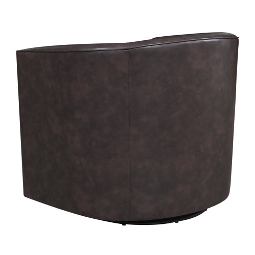 Andover Mills™ Euben Vegan Leather Swivel Barrel Chair & Reviews Wayfair